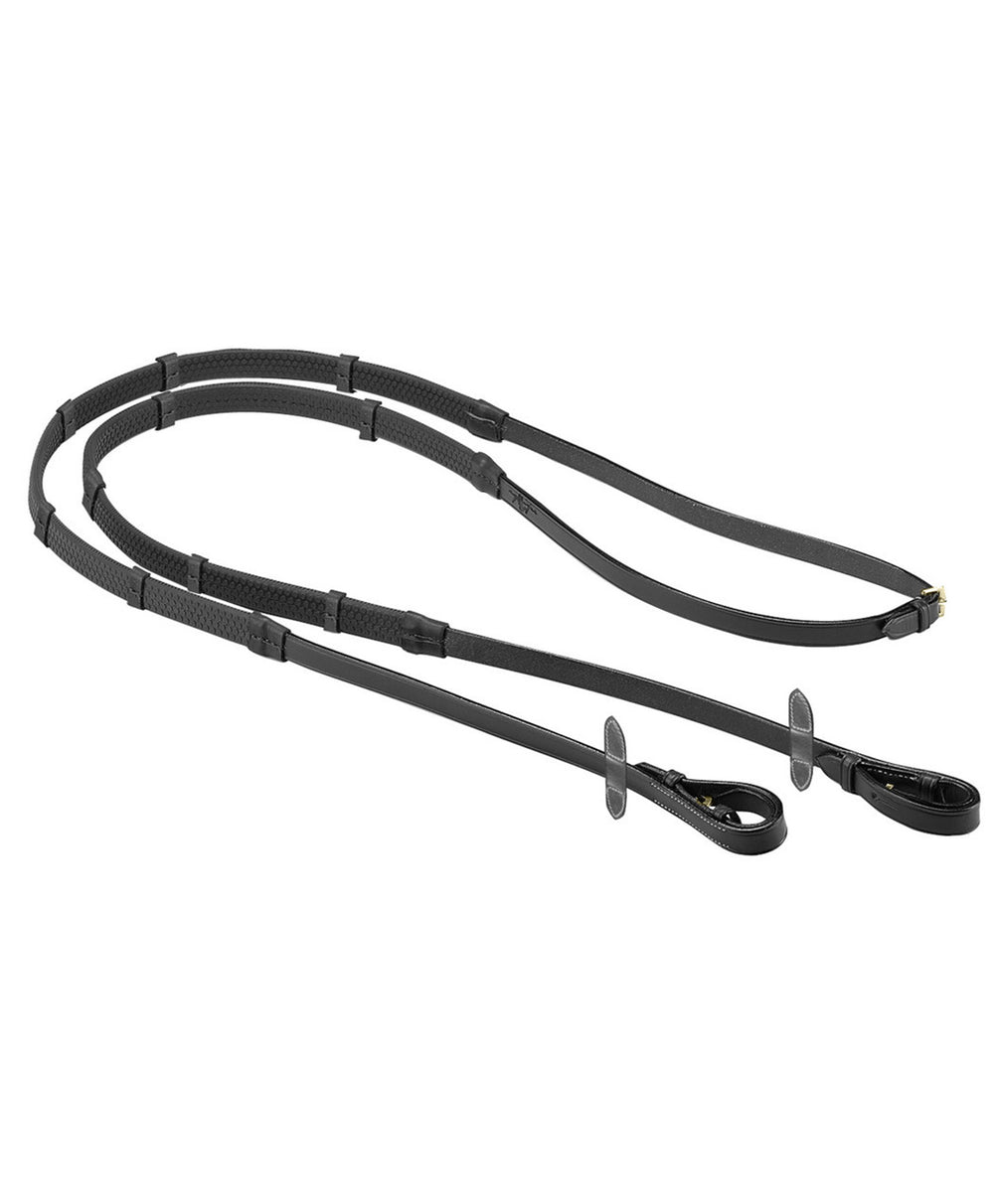 Redini Cwell Equine Web Con Fibbie E Tappo Martingala - Dimensioni Full (54") Larghezza 5/8" - Colore Nero Con Dettagli In Pelle - 5